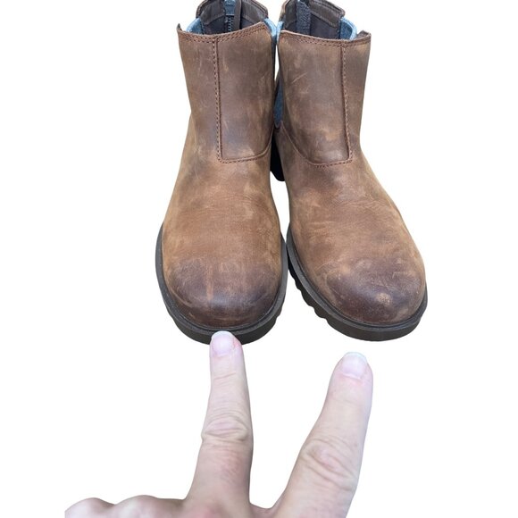 Sorel Womans brown leather ankle waterproof boots Sz 9.5 SKU 9615 - Picture 16 of 16